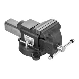 Denzel Тиски слесарные BVH-125, 125 мм, поворотные, стальная направляющая, с наковальней 18684