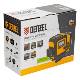 Denzel Лазерный уровень мультипризменный DLV-360-3C, 30 м, зеленый луч, Li-Ion 2,4 Aч, кейс 35080
