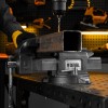 Тиски слесарные BVH-125, 125 мм, поворотные, стальная направляющая, с наковальней Denzel 18684