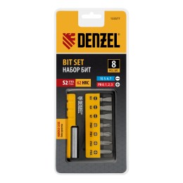 Denzel Набор бит с магнитным держателем, S2, 8 шт 133577