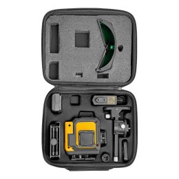 Denzel Лазерный уровень мультипризменный DLV-360-3T, 30 м, зеленый луч, Li-Ion 2,4 Aч, штатив 350805