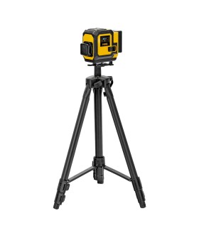 Denzel Лазерный уровень мультипризменный DLV-360-3T, 30 м, зеленый луч, Li-Ion 2,4 Aч, штатив 350805