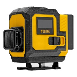 Denzel Лазерный уровень мультипризменный DLV-360-3T, 30 м, зеленый луч, Li-Ion 2,4 Aч, штатив 350805