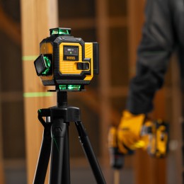 Denzel Лазерный уровень мультипризменный DLV 360-4T, 30 м, зеленый луч, Li-Ion 2,4 Aч, штатив 350815