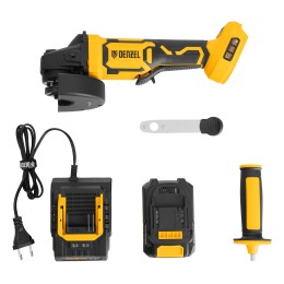 Denzel Машина шлифовальная угловая аккумуляторная бесщет. AGH-BL-20-125, Li-Ion, 20 В 27010