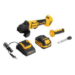 Denzel Машина шлифовальная угловая аккумуляторная бесщет. AGH-BL-20-125, Li-Ion, 20 В 27010