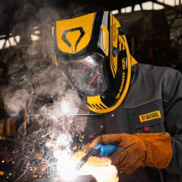 Denzel Щиток защитный лицевой (маска сварщика) F9, см. окно 100x60, Real Color, DIN 4-8/9-13 89718