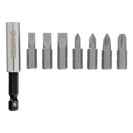 Denzel Набор бит с магнитным держателем, S2, 8 шт 133577