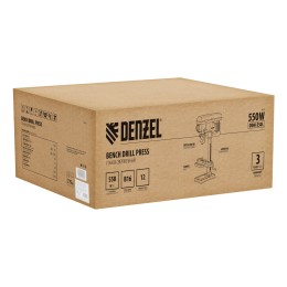 Denzel Станок сверлильный DDM-550L, 550 Вт, 16 мм, 12 ск., лазер, настольный 95322