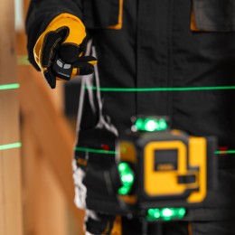 Denzel Лазерный уровень мультипризменный DLV 360-4T, 30 м, зеленый луч, Li-Ion 2,4 Aч, штатив 350815