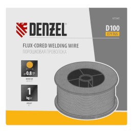 Denzel Порошковая проволока Е71TGS, диам. 0,8 мм, 1 кг, диам. катушки D100 97545