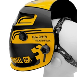Denzel Щиток защитный лицевой (маска сварщика) F9, см. окно 100x60, Real Color, DIN 4-8/9-13 89718