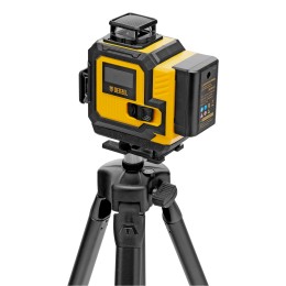 Denzel Лазерный уровень мультипризменный DLV 360-4T, 30 м, зеленый луч, Li-Ion 2,4 Aч, штатив 350815