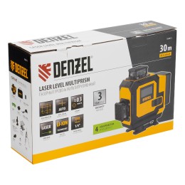 Denzel Лазерный уровень мультипризменный DLV 360-4T, 30 м, зеленый луч, Li-Ion 2,4 Aч, штатив 350815