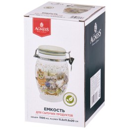 Lefard Емкость Для Сыпучих Продуктов "дерево Мудрости" 11,5*11,5 См. Высота=20 См. / 1100 Мл. 358-1857