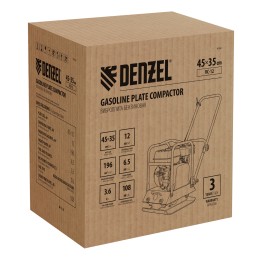 Denzel Виброплита бензиновая VC-12, 12 кН, 45*35 см, 196 см3 97041