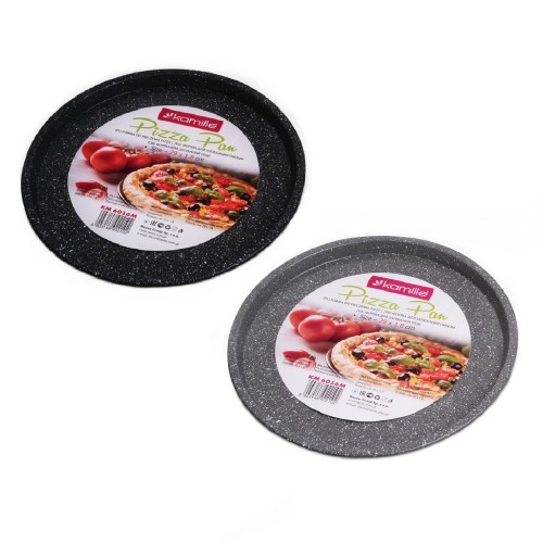 Форма для запекания пиццы Kamille KM 6016M (29 см) из углеродистой стали с мраморным покрытием