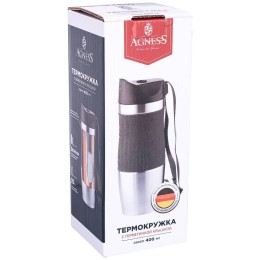 Lefard Термокружка 400 Мл Agness С Кнопкой-стоппером, Цвет: Черный 709-037