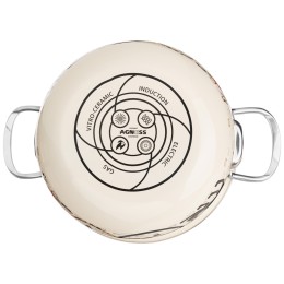 Lefard Кастрюля "парижские Коты" 2.0 Л Эмалированная Agness Со Стеклянной Крышкой 18*11 См. 915-151