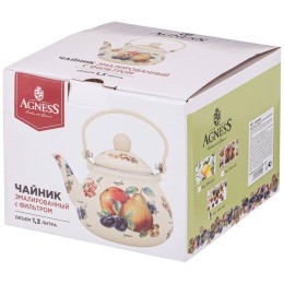 Lefard Чайник Agness Эмалированны Со Съемным Фильтром Из Нжс, Серия "фрукты" 1,3 Л. 934-425