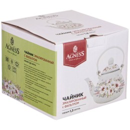 Lefard Чайник Agness Эмалированный Со Съемным Фильтром Из Нжс, Серия "вивьен" 1,3 Л. 934-435