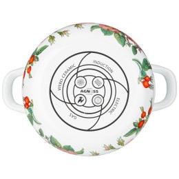 Lefard Кастрюля "шиповник" 2.0 Л Agness Эмалированная С Эмал.крышкой 18*11 См. 934-571