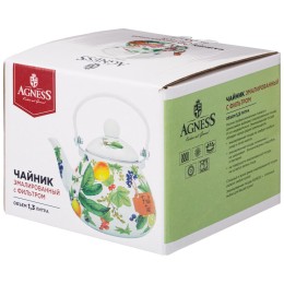 Lefard Чайник Agness Эмалированный Серия "фруктовая Корзина", 1,3 Л. 934-585