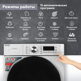 KRAFT Стирально-сушильная машина Technology TCH-HDD8596SW