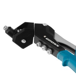 Gross Заклепочник ручной, 290 мм, поворотный, 0-360, заклепки 2,4-3,2-4,0-4,8 мм 40418