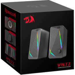 REDRAGON Акустическая система Waltz black USB + 3.5 jack, RGB, 6 Вт. (78144)