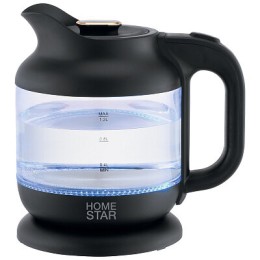 Homestar Чайник HS-1056 (1,2 л), стекло, пластик, черный 107840-SK