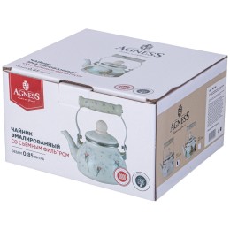 Lefard Чайник agness эмалированный со съемным фильтром из нжс, 0,85 л. 943-050