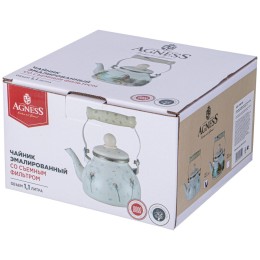 Lefard Чайник agness эмалированный со съемным фильтром из нжс, 1,1 л. 943-061