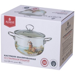 Lefard Кастрюля Agness Эмалированная 1,5 Л 943-065