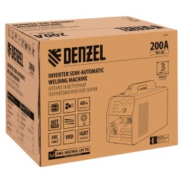 Denzel Аппарат инвертор. полуавтомат. cварки IMIG-200, 200 А 94361