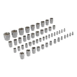 Denzel Набор инструментов, 1/2", 3/8", 1/4", CrV, S2, пластиковый кейс, 232 предмета 15808