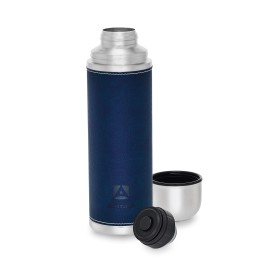 Арктика Термос 108-1000-BL 1000мл.в кожаной оплетке,синий