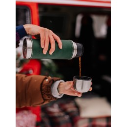 Арктика Термос 108-1000-GN 1000мл.в кожаной оплетке, зелёный