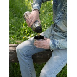 Арктика Термос 108-500-Х 1000мл.в текстильн.оплетке хаки