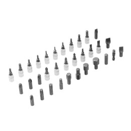 Denzel Набор инструментов, 1/2", 1/4", CrV, S2, пластиковый кейс, 82 предмета 15809