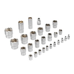 Denzel Набор инструментов, 1/2", 1/4", CrV, S2, пластиковый кейс, 82 предмета 15809