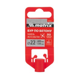 Matrix Бур по бетону, 22 x 600 мм, SDS PLUS c крестовой пластиной  70925