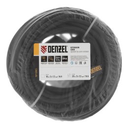 Denzel Удлинитель-шнур силовой Top Series, КГТТ, 20м, 1 розетка, 3 x 1,5 мм 37420
