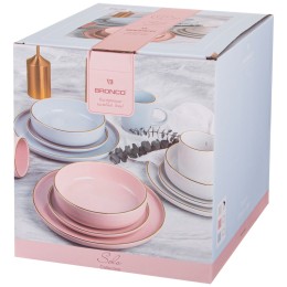 Lefard Набор Посуды Обеденный Bronco Solo На 4 Пер. 16 Предметов Пудровый 577-153