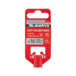 Matrix Бур по бетону, 16 x 600 мм, SDS PLUS c крестовой пластиной 70921