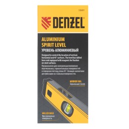 Denzel Уровень алюминиевый, магнит 600 мм  33691