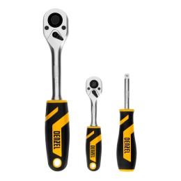 Denzel Набор инструментов, 1/2", 1/4", CrV, S2, пластиковый кейс, 82 предмета 15809