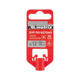 Matrix Бур по бетону, 12 x 600 мм, SDS PLUS c крестовой пластиной 70919