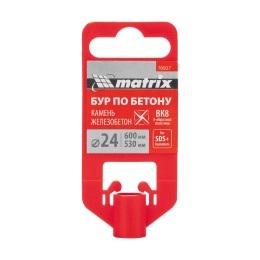 Matrix Бур по бетону, 24 x 600 мм, SDS PLUS c крестовой пластиной 70927