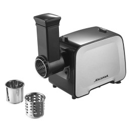 АКСИНЬЯ Мясорубка электрическая КС-2006С черная + 3 насадки-овощерезки